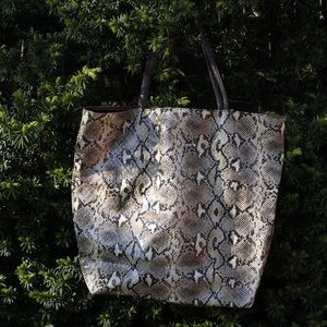 DSW Snakeskin Tote Bag